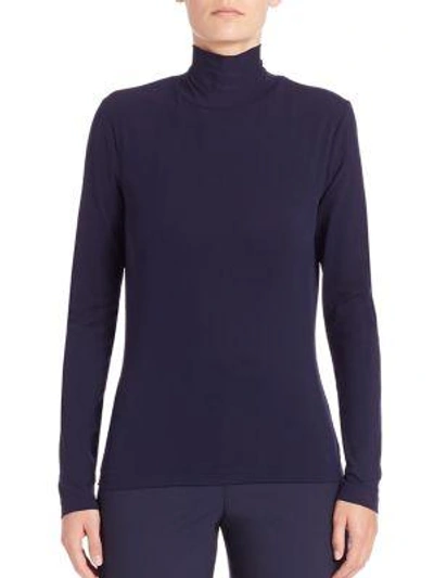 Shop St John Women's Caviar Collection Long-sleeve Top In Navy