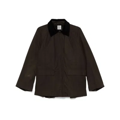Totême Women Green Cotton Country Jacket, S Luxury Jackets For Women Darveys In Brown