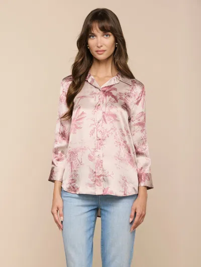 L'agence Dani Silk Blouse In Multi