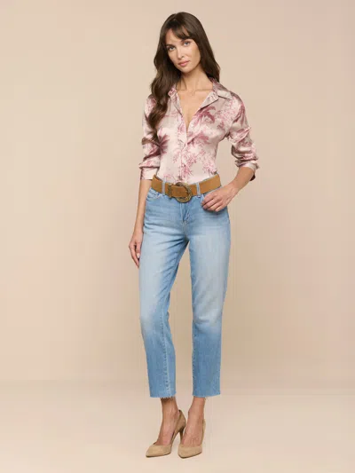 L'agence Dani Silk Blouse In Multi
