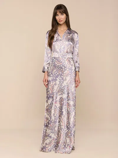 L'agence Dani Silk Blouse In Multi