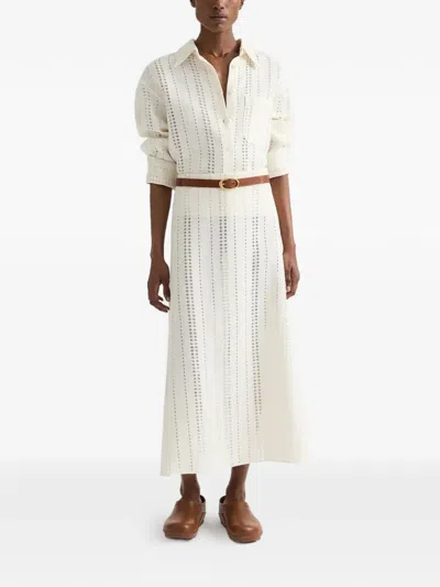 Twp Jd Stripe-patterned Point-collar Shirt In Neutral