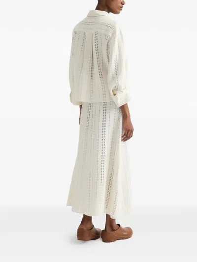 Twp Jd Stripe-patterned Point-collar Shirt In Neutral