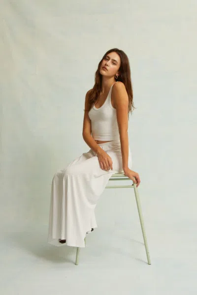 Asher Raya Crop Tank In White