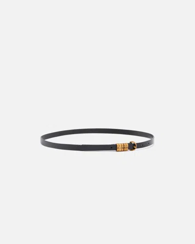 Pinko Thin Leather Belt 1 Cm In Black