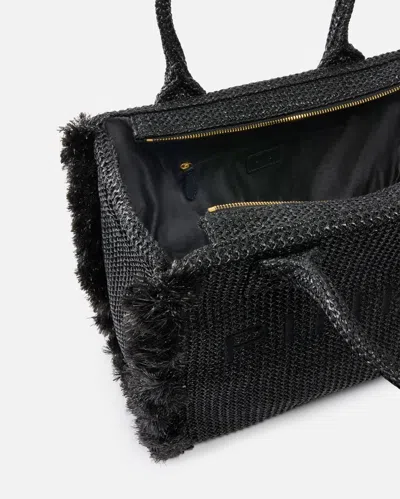 Pinko Black Polypropylene Polyester Polyester Cotton Polyamide Polyurethane Polyester Handbag In Black
