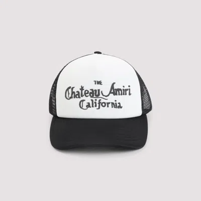 Amiri Black And White Cotton Baseball Cap In White