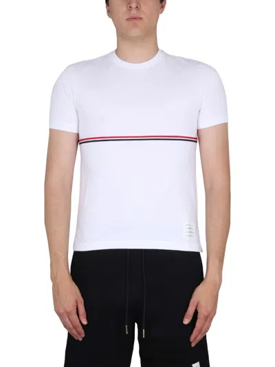 Thom Browne Man T-shirt White Size 3 Cotton, Elastane In White