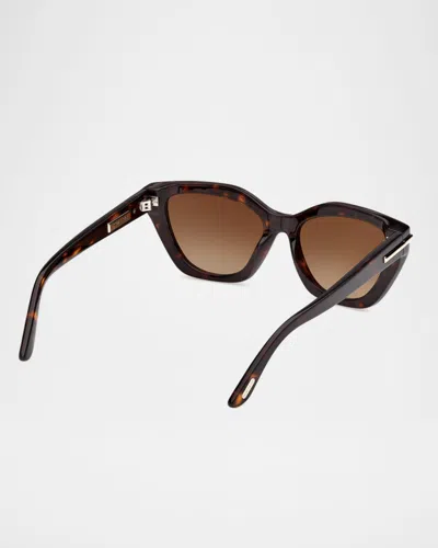 Tom Ford 55mm Butterfly Sunglasses In Orange