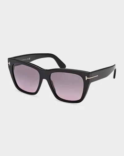 Tom Ford Flynn 55mm Gradient Butterfly Sunglasses In Black