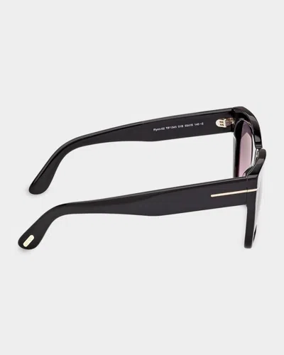Tom Ford Flynn 55mm Gradient Butterfly Sunglasses In Black