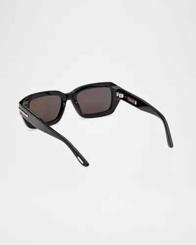 Tom Ford 53mm Rectangular Sunglasses In Black