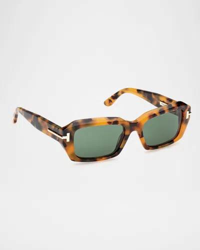Tom Ford 53mm Rectangular Sunglasses In Brown