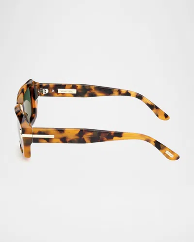 Tom Ford 53mm Rectangular Sunglasses In Brown