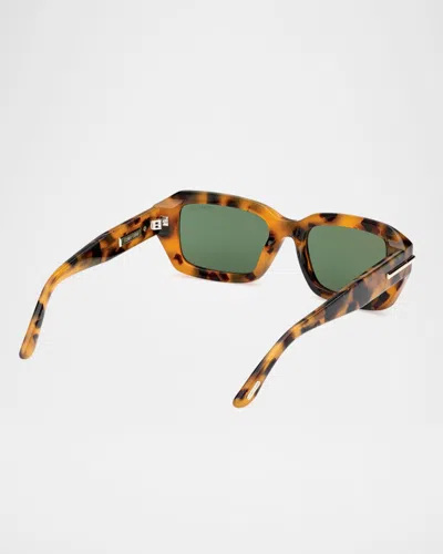 Tom Ford 53mm Rectangular Sunglasses In Brown