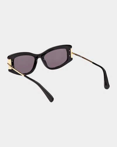 Max Mara 52mm Rectangular Sunglasses In Orange