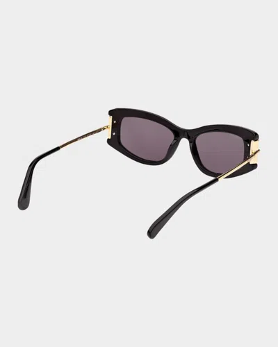 Max Mara 52mm Rectangular Sunglasses In Orange