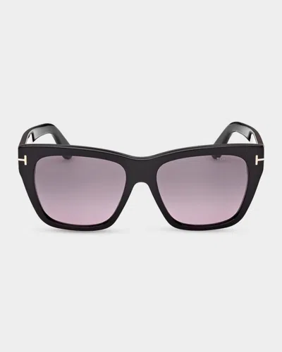 Tom Ford Flynn 55mm Gradient Butterfly Sunglasses In Burgundy