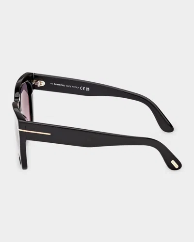 Tom Ford Flynn 55mm Gradient Butterfly Sunglasses In Burgundy