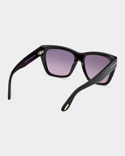 Tom Ford Flynn 55mm Gradient Butterfly Sunglasses In Burgundy