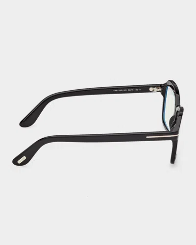 Tom Ford 54mm Blue Block Rectangular Eyeglasses In Gray