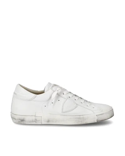 Philippe Model Premium Goat Leather Sneakers With Vintage Appeal And Luxurious Detailing In Multi