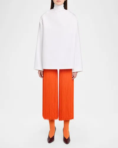 Alaïa Cotton Poplin Reverse Jacket In White