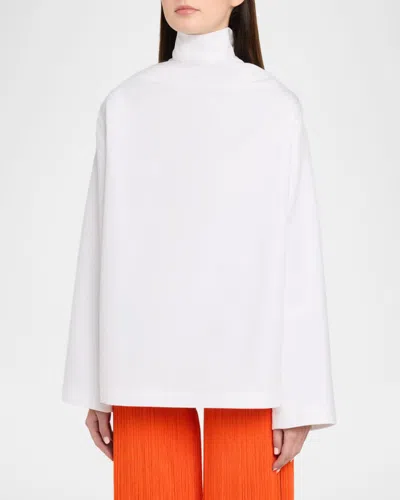 Alaïa Cotton Poplin Reverse Jacket In White