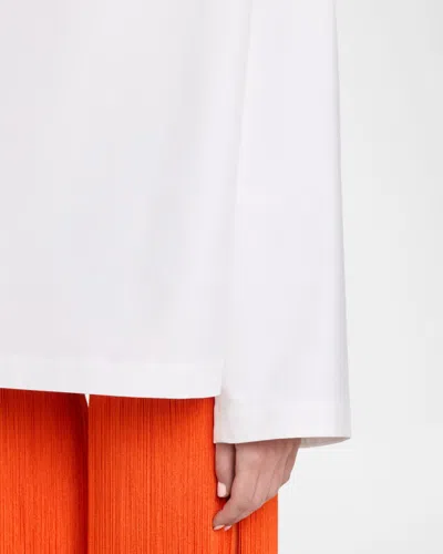 Alaïa Cotton Poplin Reverse Jacket In White