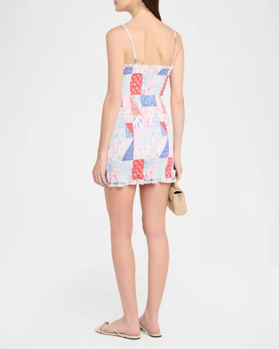 Loveshackfancy Solier Patchwork Floral Mini Dress In Multi