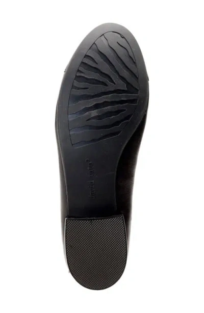 David Tate Nicole Cap Toe Flat In Black
