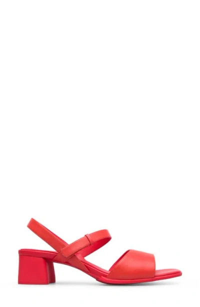 Camper Katie Ankle Strap Sandals In Red