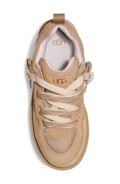 Ugg Sneakers Lo Lowmel With Mesh Inserts And Logo On The Side In Beige Suede For Men In Brown