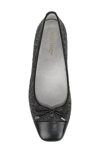 Vionic Klara Cap Toe Flat In Black
