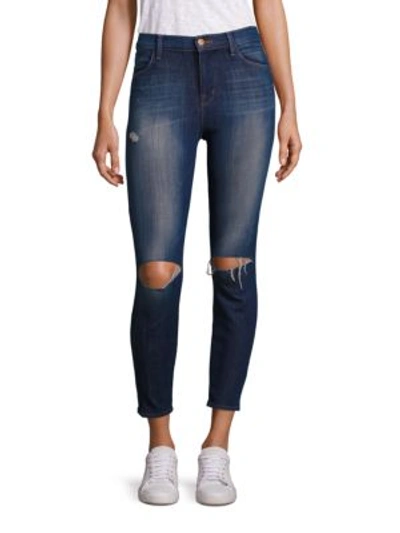 J Brand Alana High Rise Distressed Cropped Jeans In Volatile