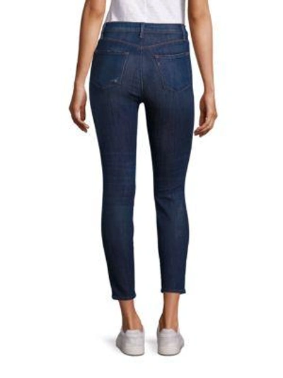 Shop J Brand Alana High Rise Distressed Cropped Jeans In Volatile