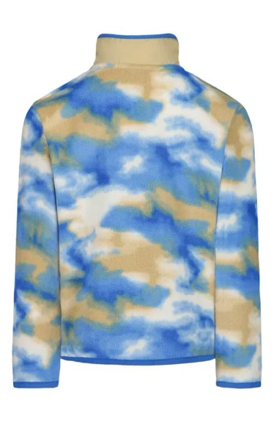 Under Armour Kids' Microfleece Half Placket Pullover In Blue