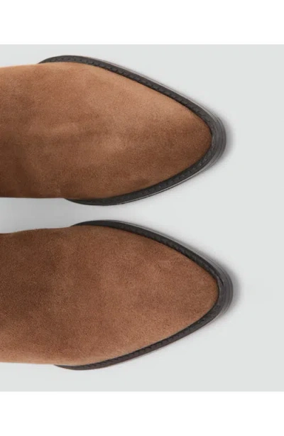 Mango Heeled Leather Boots In Brown