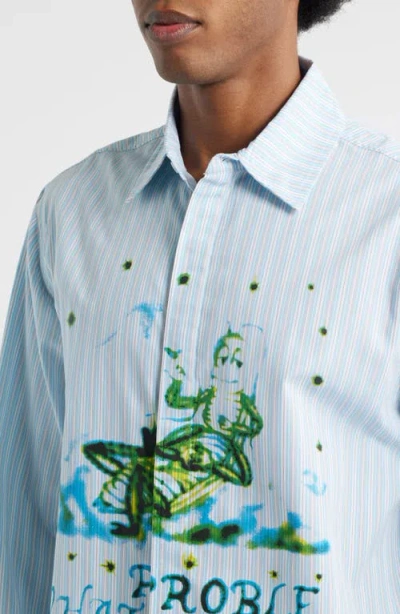Jungles What Problem Button-up Shirt In Blue