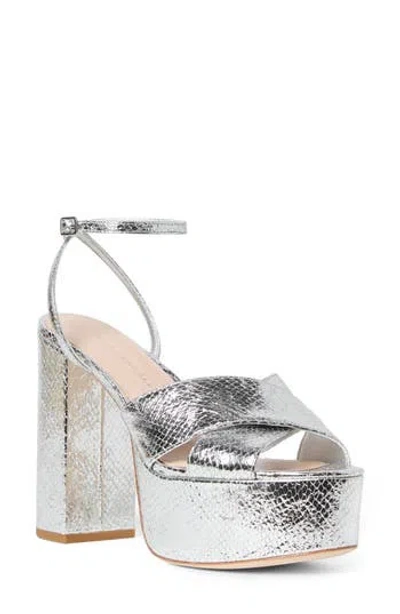 Loeffler Randall Loretta Platform Sandal In Silver