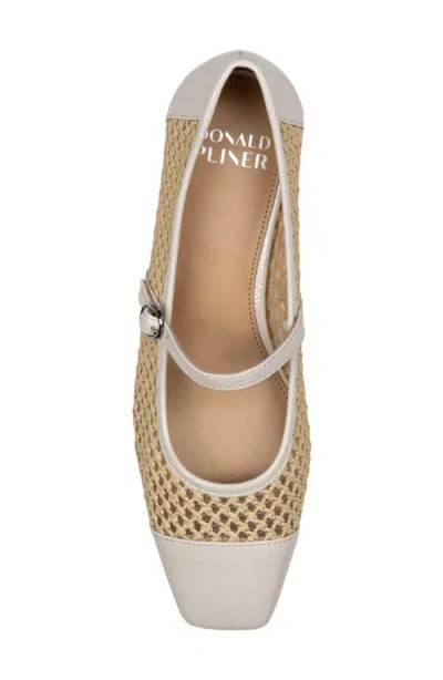 Donald Pliner Ditzy Mary Jane Ballet Flat In White