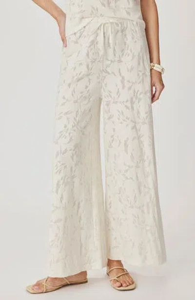 Splendid Air Burnout Drawstring Pants In White