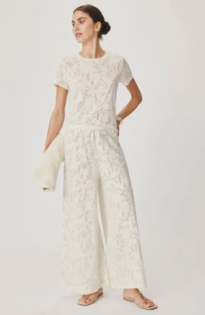 Splendid Air Burnout Drawstring Pants In White