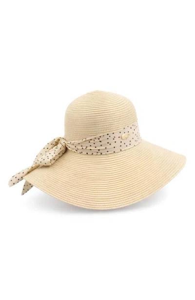 Surell Bow Bell Straw Hat In Neutral
