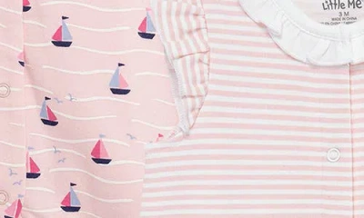 Little Me Assorted 2-pack Rompers In Pink