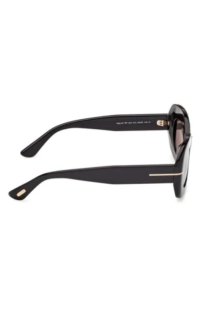 Tom Ford Islay 50mm Small Rectangular Sunglasses In Black