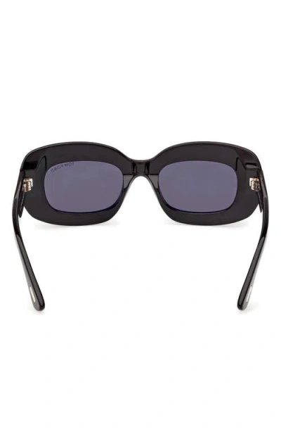 Tom Ford Islay 50mm Small Rectangular Sunglasses In Black