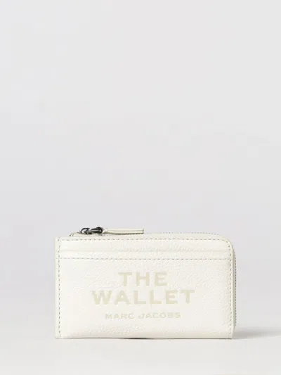 Marc Jacobs The Wallet Grained Leather Wallet In White