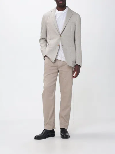 Zegna Chevron-pattern Single-breasted Blazer In Animal Print