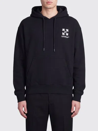 Off-white Small Arrow Logo Hoodie In Black Cotton